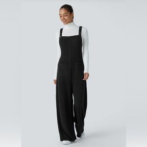 HALARA Black Ribbed Jumpsuit